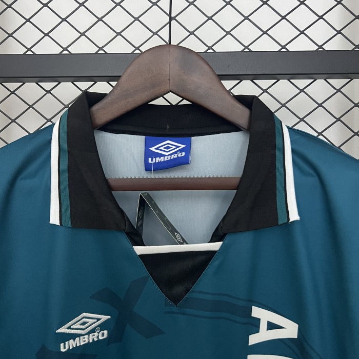 Retro Jersey 1995-1996 Ajax Away Blue Soccer Jersey Vintage Football Shirt