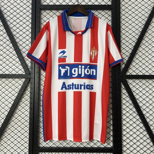 Retro Jersey 2001-2002 Sporting Gijon Home Soccer Jersey Vintage Football Shirt