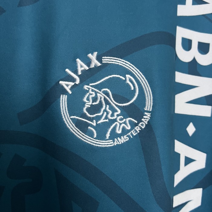 Retro Jersey 1995-1996 Ajax Away Blue Soccer Jersey Vintage Football Shirt