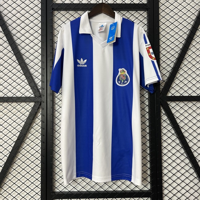 with Patch Retro Jersey 1986-1987 Porto Home Soccer Jersey Vintage Football Shirt
