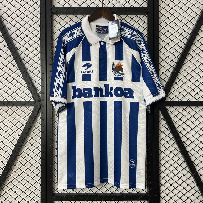 Retro Jersey 1994-1995 Real Sociedad Home Soccer Jersey Vintage Football Shirt
