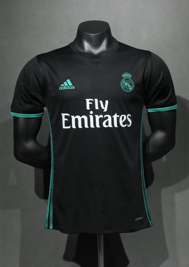 Retro Jersey 2017-2018 Real Madrid Away Black Soccer Jersey Vintage Football Shirt