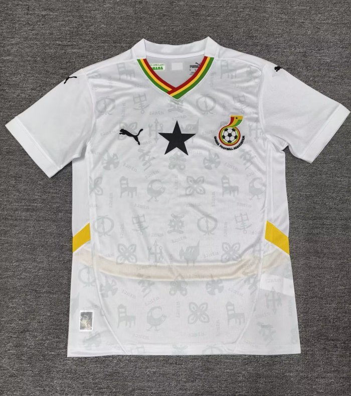 Fan Version 2025 Ghana Home Soccer Jersey Football Shirt