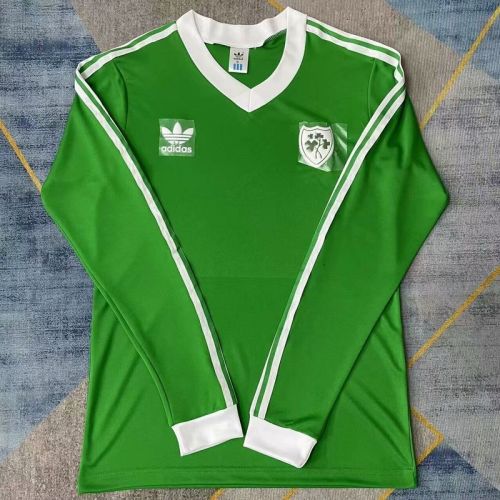 Long Sleeve Retro Jersey 1986 Ireland Home Soccer Jersey LS Vintage Football Shirt