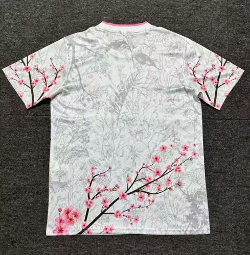 Fan Version Japan 2024 White/Pink/Blue Comic Soccer Jersey Football Shirt