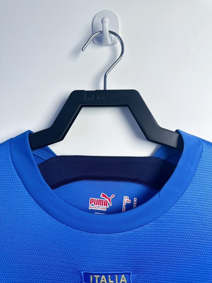 Long Sleeve Retro Jersey 2006 Italy Home Soccer Jersey Vintage Football Shirt