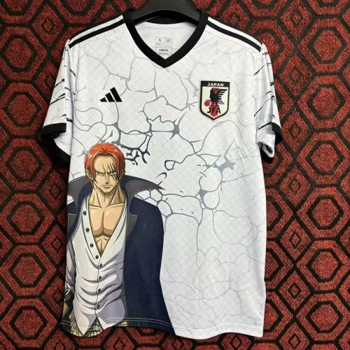 Fan Version Japan 2024 White Comic Soccer Jersey Football Shirt
