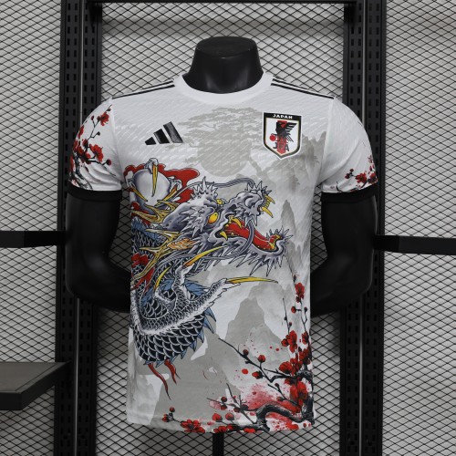 Player Version Japan 2024 White/Grey Dragon Comic Version Soccer Jersey Football Shirt