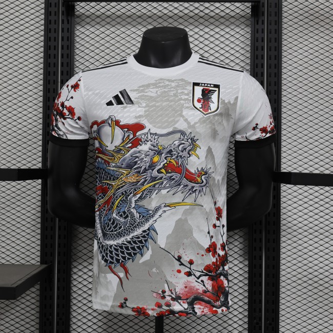 Player Version Japan 2024 White/Grey Dragon Comic Version Soccer Jersey Football Shirt