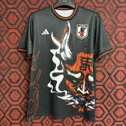 Fan Version Japan 2024 Black/Orange ONE PIECE Comic Soccer Jersey Football Shirt