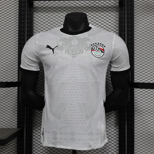 Player Version 2025 Egypt Away White Soccer Jersey Football Shirt