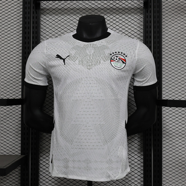 Player Version 2025 Egypt Away White Soccer Jersey Football Shirt