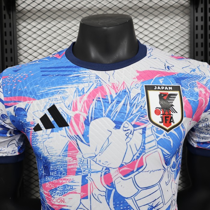 Player Version Japan 2024 Blue/White Comic Version Soccer Jersey Football Shirt