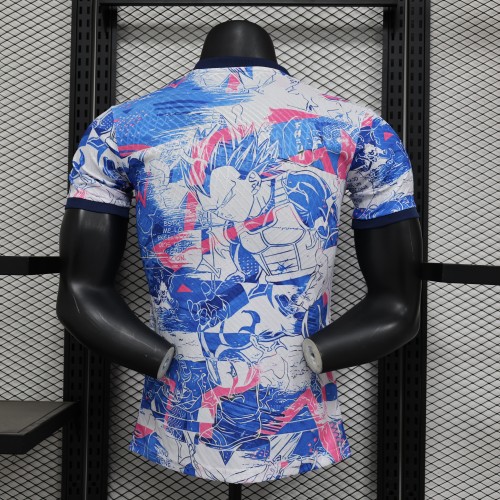 Player Version Japan 2024 Blue/White Comic Version Soccer Jersey Football Shirt