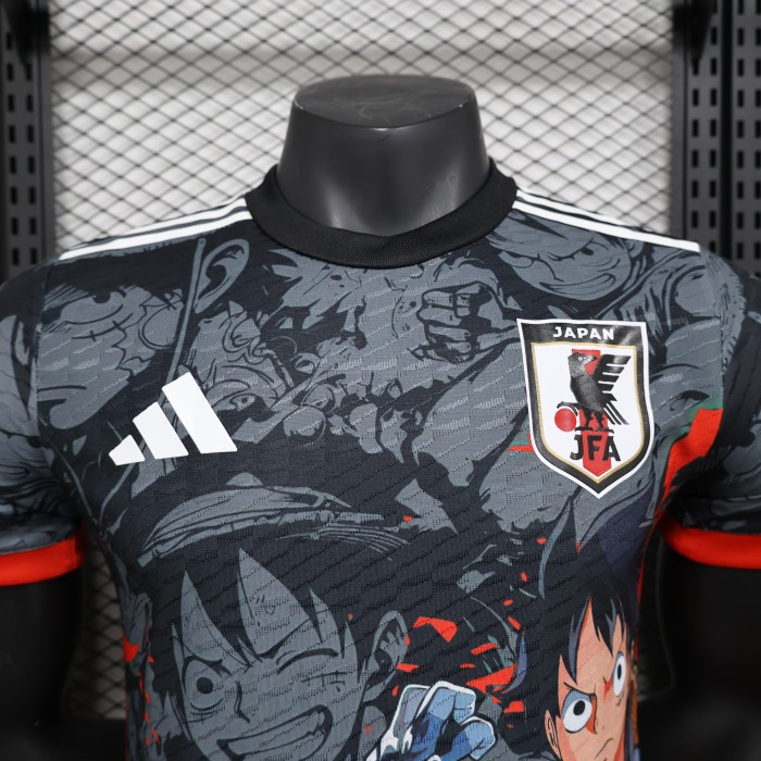 Player Version Japan 2024 Black/Orange Comic Version Soccer Jersey Football Shirt