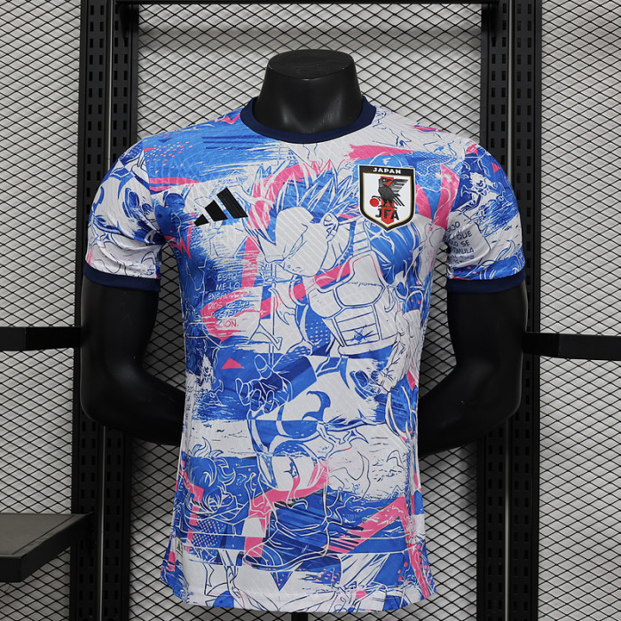 Player Version Japan 2024 Blue/White Comic Version Soccer Jersey Football Shirt