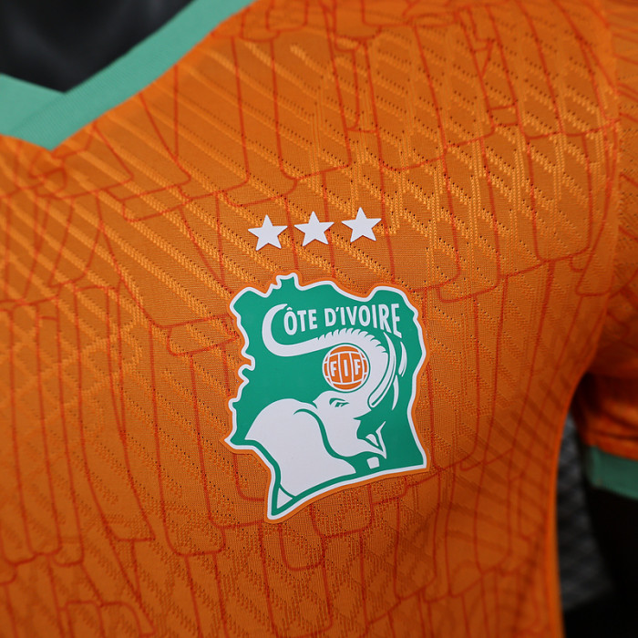 2025 Player Version Ivory Coast Orange/Blue Football Shirt Côte d'Ivoire Soccer Jersey