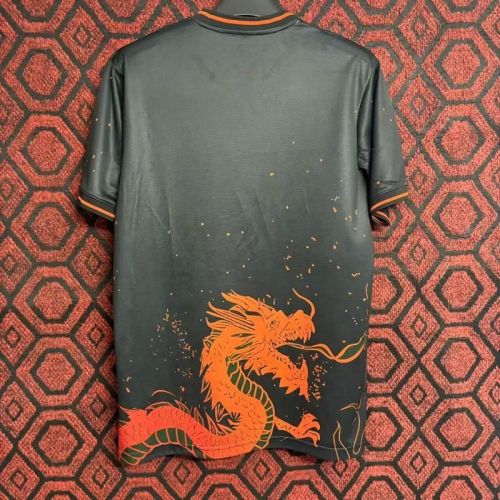 Fan Version Japan 2024 Black/Orange ONE PIECE Comic Soccer Jersey Football Shirt