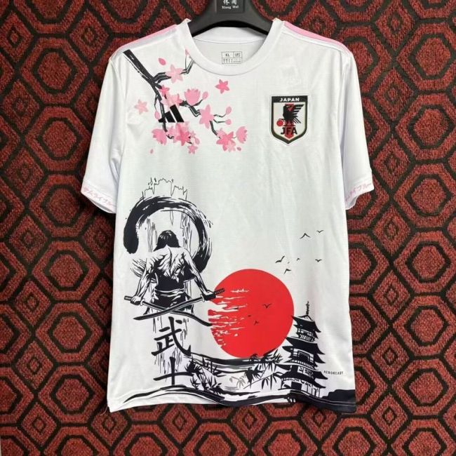 Fan Version Japan 2024 White Comic Soccer Jersey Football Shirt