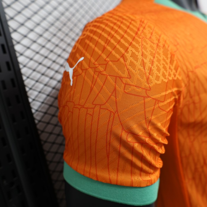 2025 Player Version Ivory Coast Orange/Blue Football Shirt Côte d'Ivoire Soccer Jersey