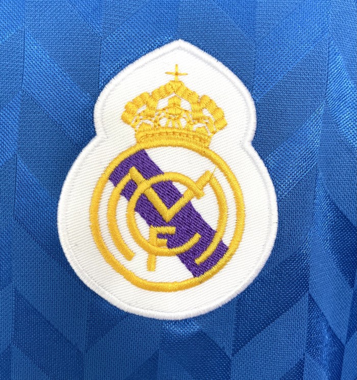 Retro Jersey 1986-1988 Real Madrid Away Blue Soccer Jersey Vintage Football Shirt