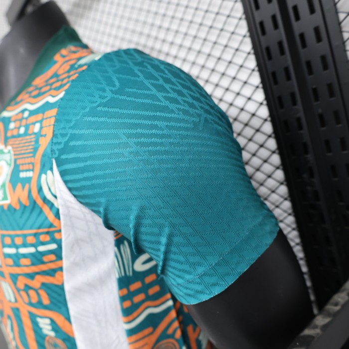 2025 Player Version Ivory Coast Blue Football Pre-match Shirt Côte d'Ivoire Soccer Training Jersey