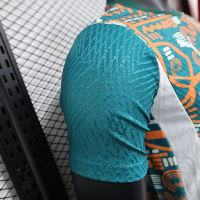 2025 Player Version Ivory Coast Blue Football Pre-match Shirt Côte d'Ivoire Soccer Training Jersey