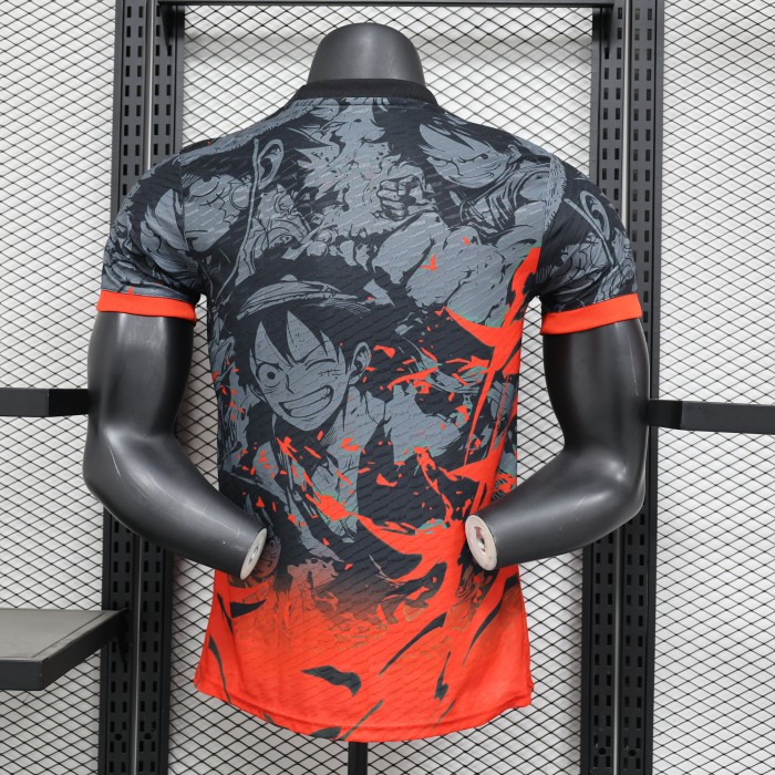 Player Version Japan 2024 Black/Orange Comic Version Soccer Jersey Football Shirt