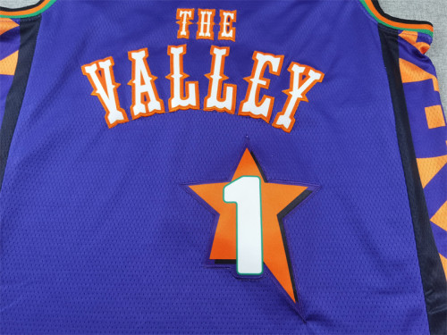 2025 City Edition Phoenix Suns 1 BOOKER Purple NBA Jersey Basketball Shirt