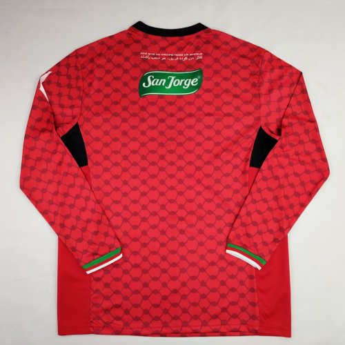 Long Sleeve 2024-2025 Palestine Red Soccer Jersey FC Palestina Football Shirt