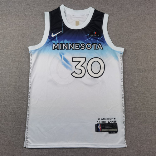 2025 City Edition Minnesota Timberwolves 30 RANDLE White NBA Jersey Basketball Shirt