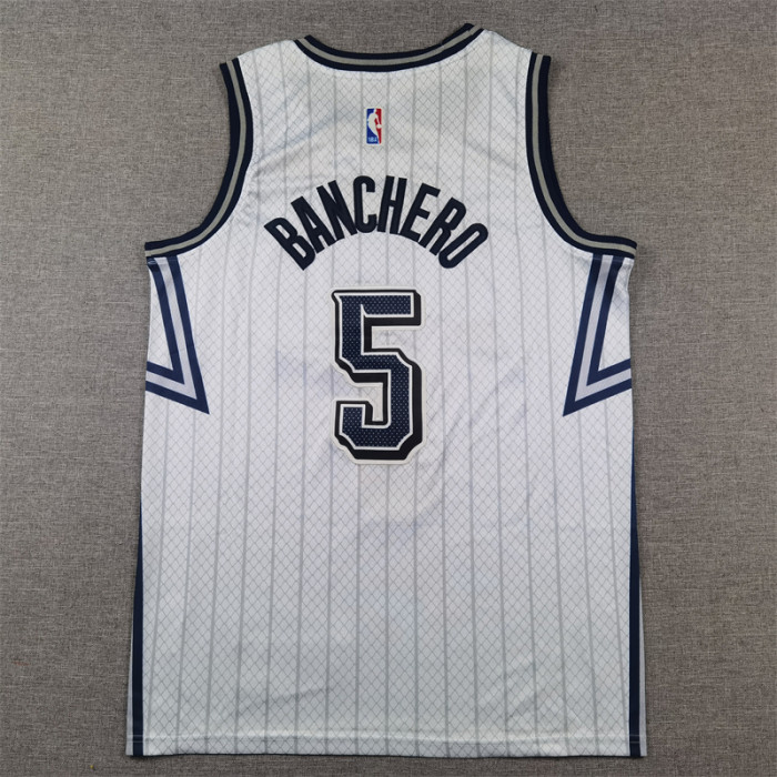2025 City Edition Orlando Magic 5 BANCHERO White NBA Jersey Basketball Shirt