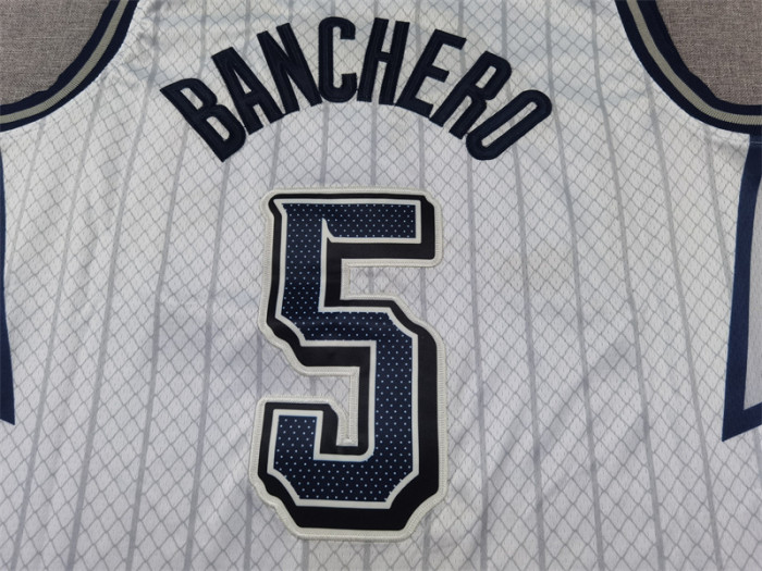 2025 City Edition Orlando Magic 5 BANCHERO White NBA Jersey Basketball Shirt