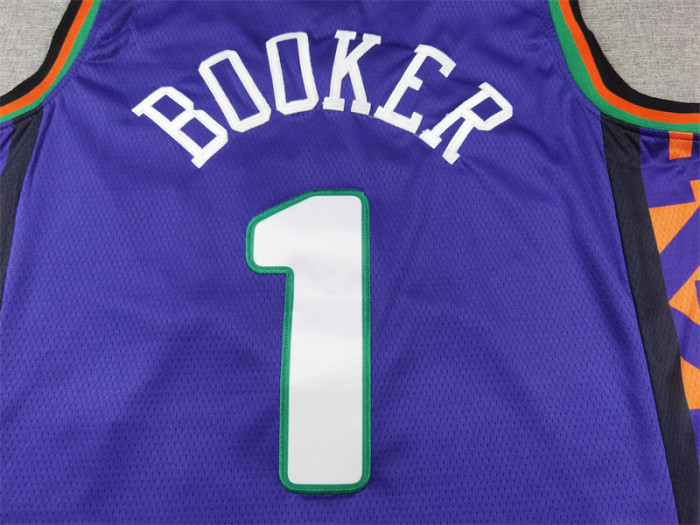 2025 City Edition Phoenix Suns 1 BOOKER Purple NBA Jersey Basketball Shirt