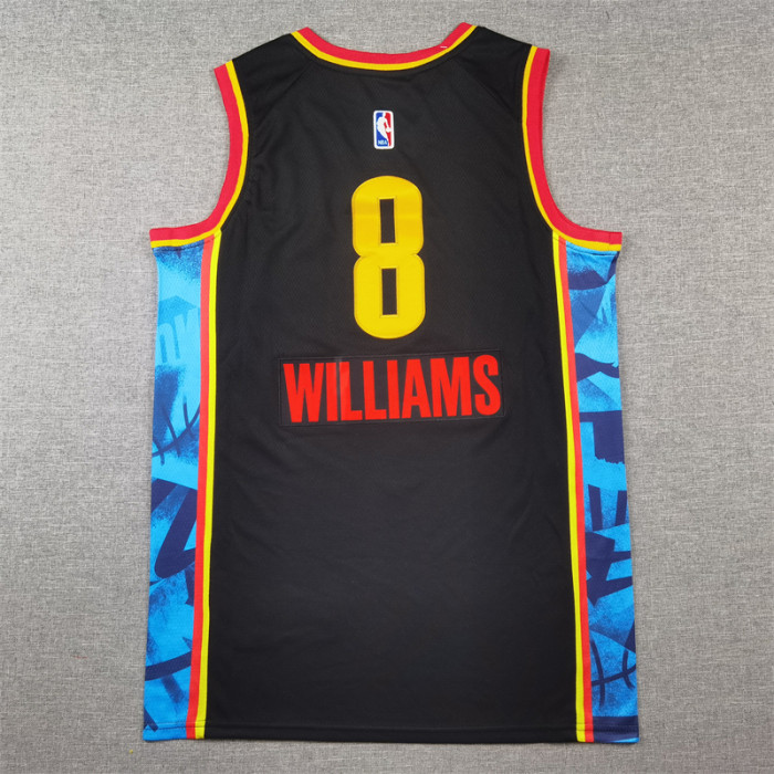 2025 City Edition Oklahoma City Thunder WILLIAMS 8 Black NBA Jersey Basketball Shirt
