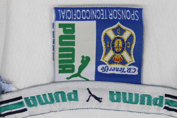 with LFP Patch Retro Jersey 1997-1998 Tenerife MAKAAY 18 Home Soccer Jersey Tenerice Football Shirt