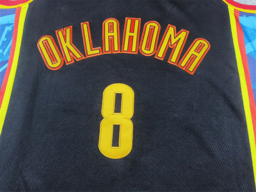 2025 City Edition Oklahoma City Thunder WILLIAMS 8 Black NBA Jersey Basketball Shirt