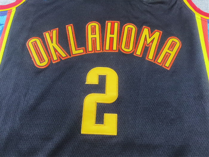 2025 City Edition Oklahoma City Thunder GIL GEOUS-ALEXANDER 2 Black NBA Jersey Basketball Shirt