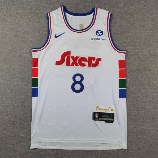 2025 City Edition Philadelphia 76ers 8 GEORGE White NBA Jersey Basketball Shirt