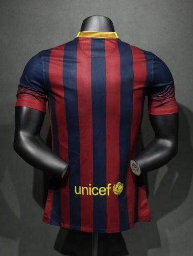 Retro Jersey Player Version 2013-2014 Barcelona Home Soccer Jersey Vintage Football Shirt