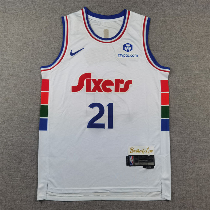 2025 City Edition Philadelphia 76ers 21 EMBIID White NBA Jersey Basketball Shirt