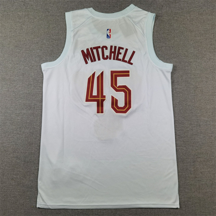 Cleveland Cavaliers 45 MITCHELL White NBA Jersey Basketball Shirt