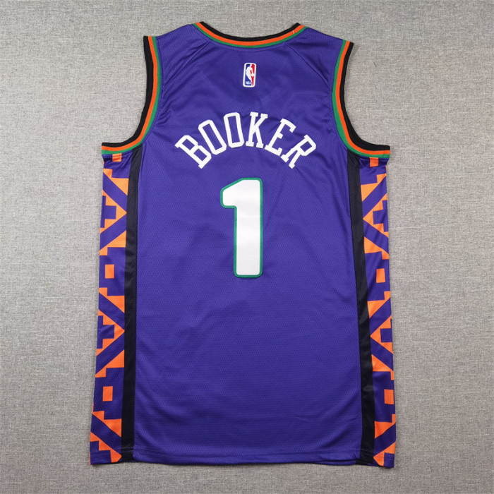 2025 City Edition Phoenix Suns 1 BOOKER Purple NBA Jersey Basketball Shirt
