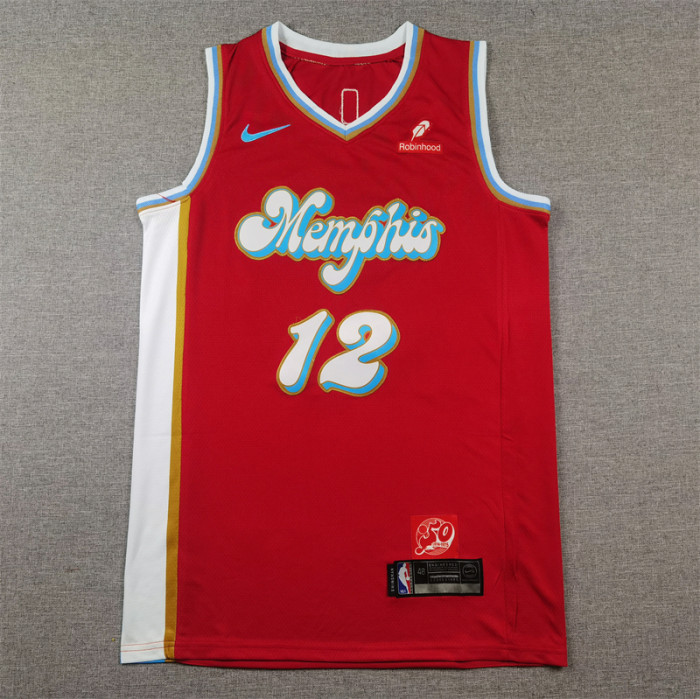 2025 City Edition Memphis Grizzlies 12 MORANT Red/Blue NBA Jersey Basketball Shirt