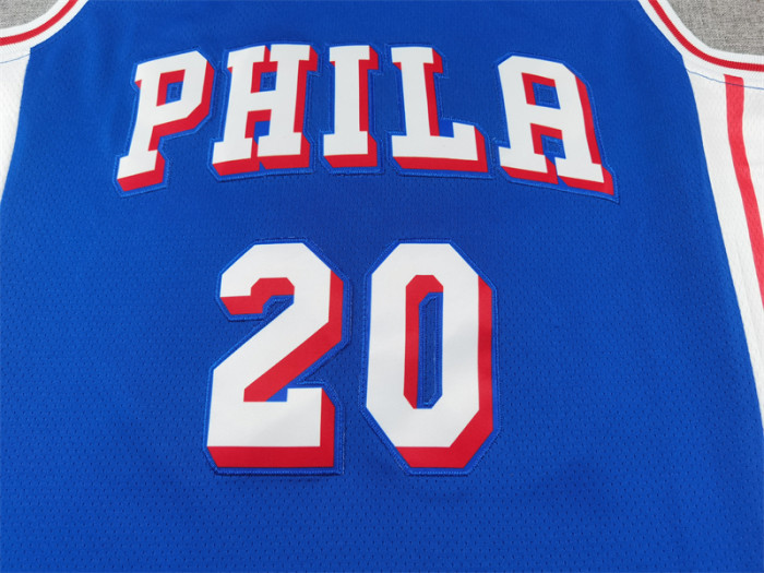 Philadelphia 76ers 20 McCAIN Blue NBA Jersey Basketball Shirt