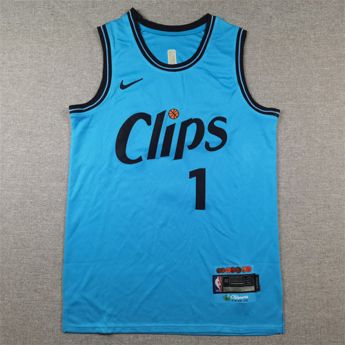 2025 City Edition New Los Angeles Clippers 1 HARDEN Blue NBA Jersey Basketball Shirt