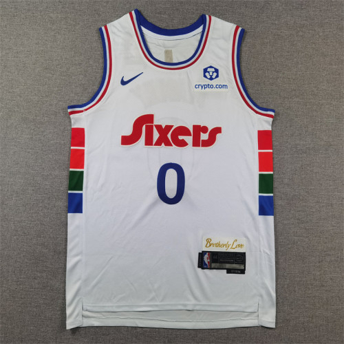 2025 City Edition Philadelphia 76ers 0 MAXEY White NBA Jersey Basketball Shirt