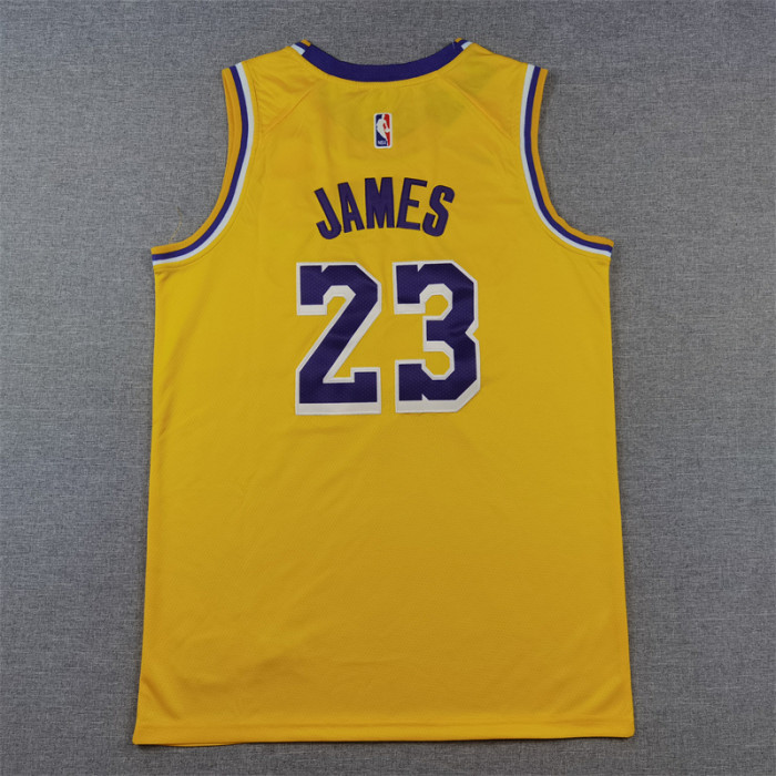 Los Angeles Lakers 23 JAMES Yellow NBA Jersey Basketball Shirt