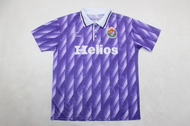 Retro Jersey 1991-1992 Real Valladolid Away Purple Soccer Jersey Vintage Football Shirt