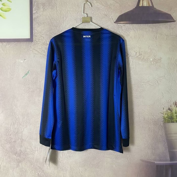Long Sleeve Retro Jersey 2010-2011 Inter Milan Home Soccer Jersey Vintage Football Shirt